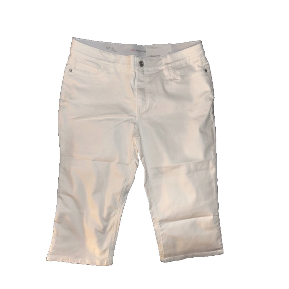 Liz Claiborne Women's White Crop Jeans
